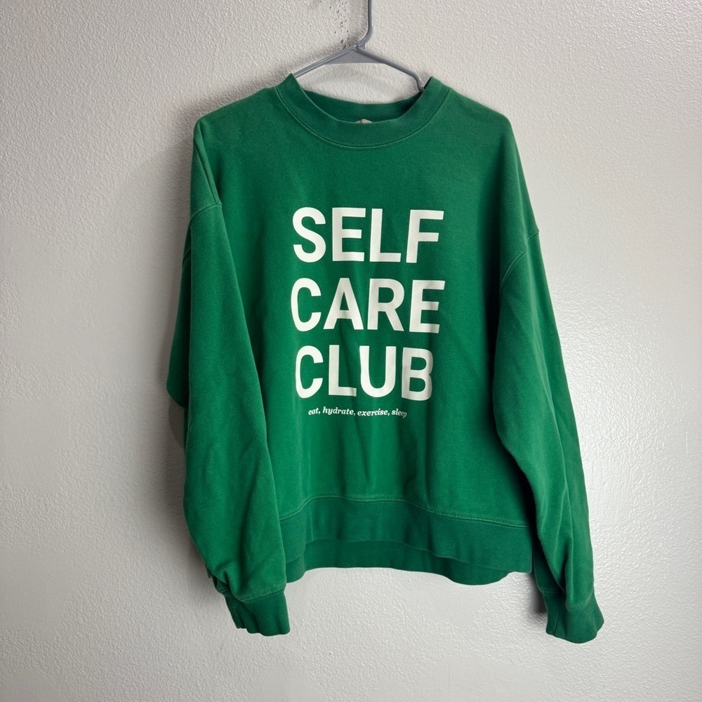 Hm Self Care Club Sweatshirt Size Large